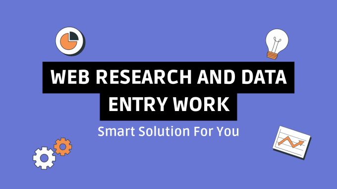 do 5 hours web research and data entry work