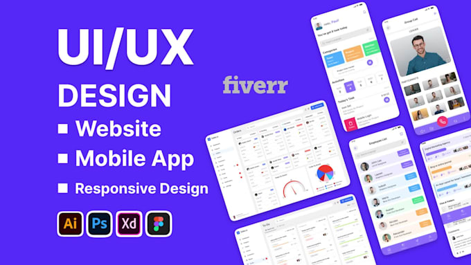 Do website ui design, landing page, mobile app design, dashboard, ui ux ...