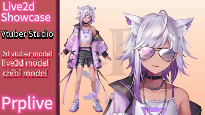 design and rig live 2d vtuber avatar model anime vtuber commision for streaming