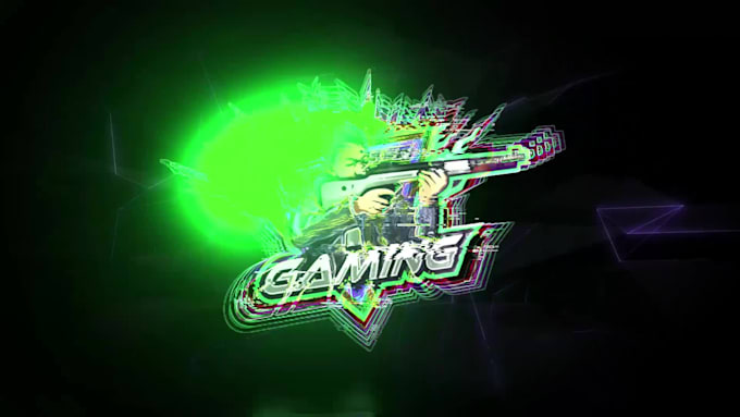 create glitch youtube intro logo animation