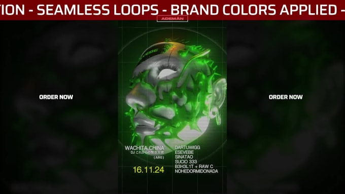 design pro 3d animated posters for your rave or techno event