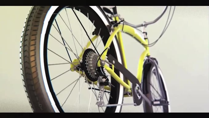 do 4k 3d cgi industrial animation video, 3d cgi product video, bicycle animation