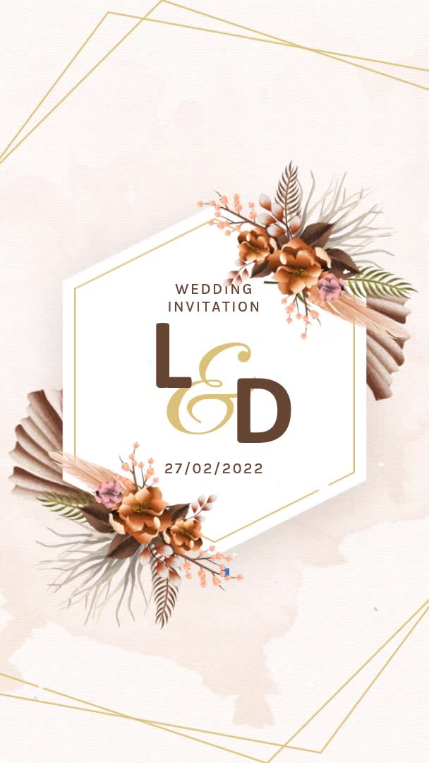 design elegant and romantic wedding invitation video