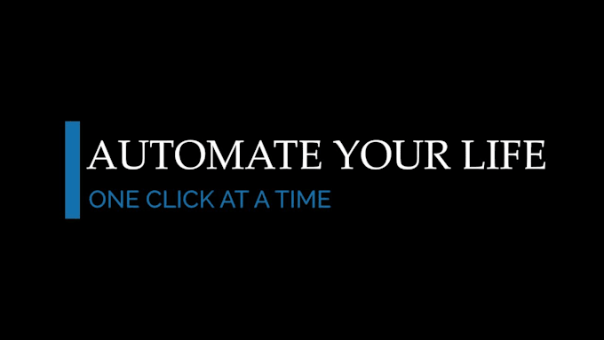 automate repetitive tasks for you
