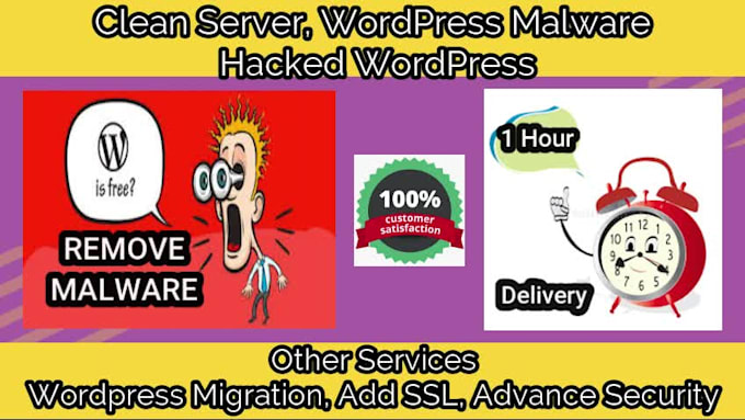 clean server, wordpress malware, hacked wordpress, in 1 hour