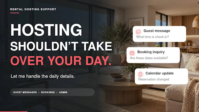 be your airbnb cohost for guest communication and booking support