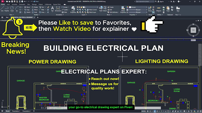 do electrical drawings and schemes on floor plans using autocad