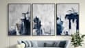 create printable digital oil paint abstract wall art design