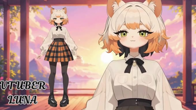 draw and rig live2d vtuber model live 2d vtuber commission vtuber model