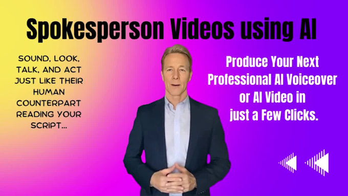 create ai spokesperson with real human avatars