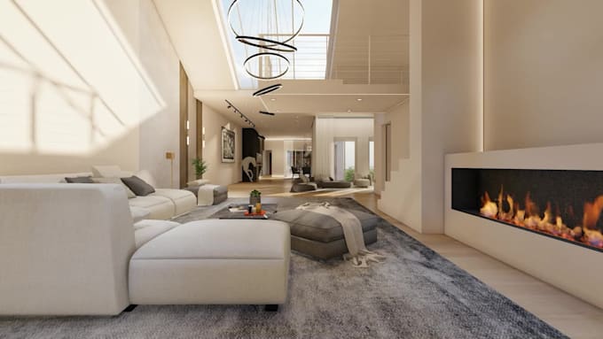 create 3d rendering interior design 3d floor plan and walkthrough animation
