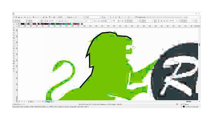 manually vector trace, convert image to vector any format