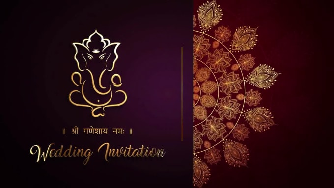 Design wedding invitation card and wedding invitation video by Daacsahab |  Fiverr