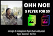 design 5 instagram flyer,flyer add,post flyer banner add