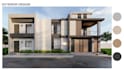 provide photorealistic 3d exterior rendering and modern villa design