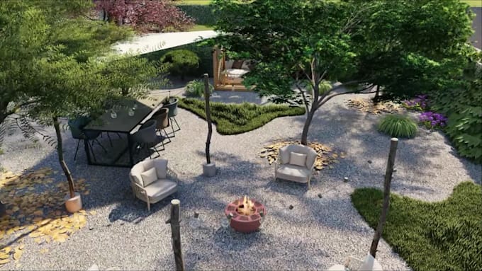 do backyard landscape design, garden, pool, patio, fireplace