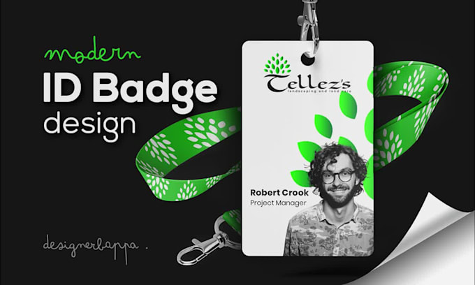 design modern id badge, name card, lanyard, id card