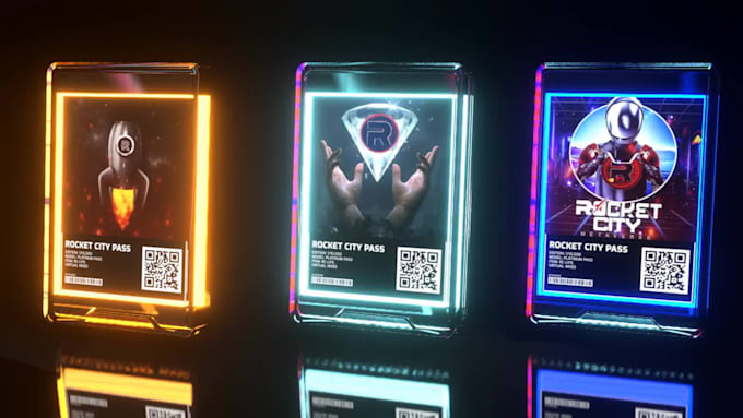 3d animated nft membership cards,nft promotion design