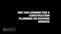 build construction website, plumbing website or roofing website