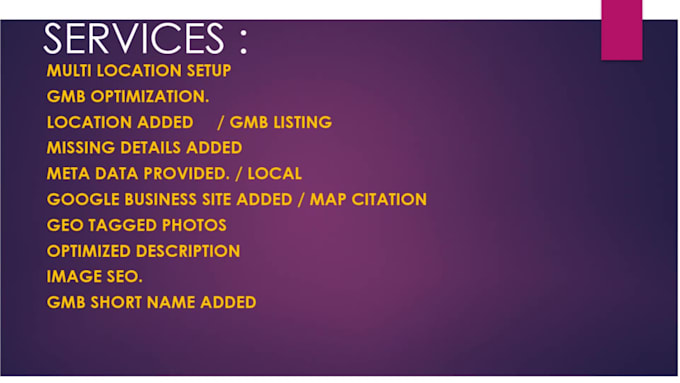 do gmb listing optimization on google for local SEO