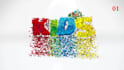 create amazing kids 3d particles logo animation intro