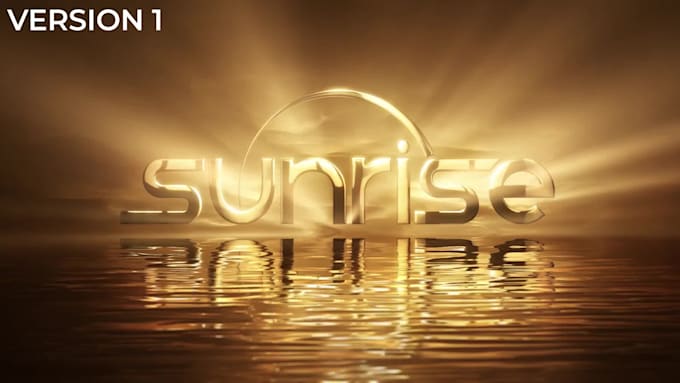 create cinematic logo animation intro with sunrise reveal
