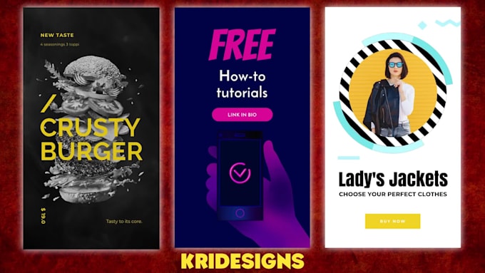 create cutom instagram reels, stories, ads, tiktok