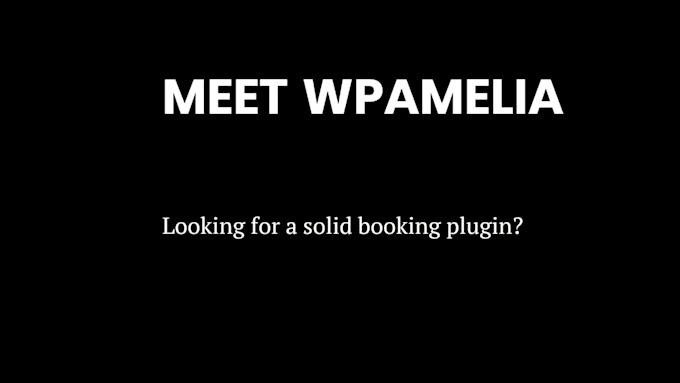 set up appointment booking system using wpamelia