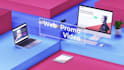 create trendy website promo video