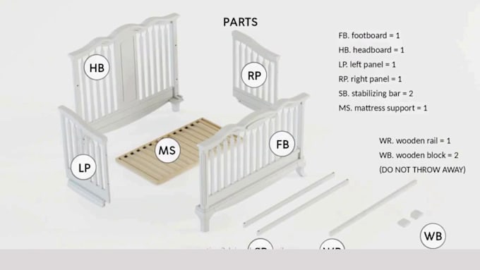 do 3d assembly animation instructional video  industrial animation for furniture