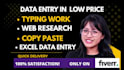 do data entry and typing work in low price