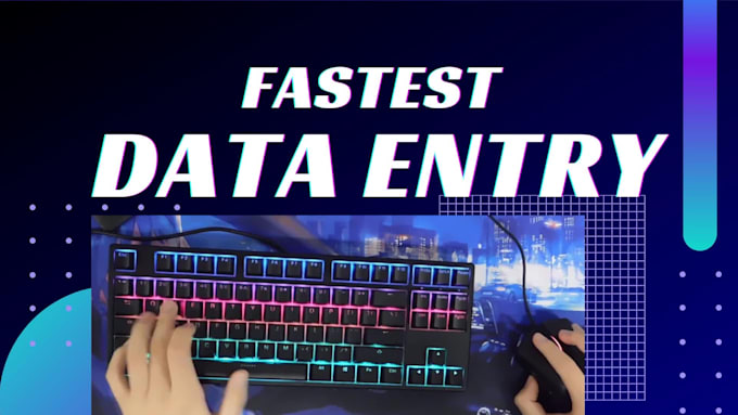 do fastest data entry, copy paste, web research and excel work