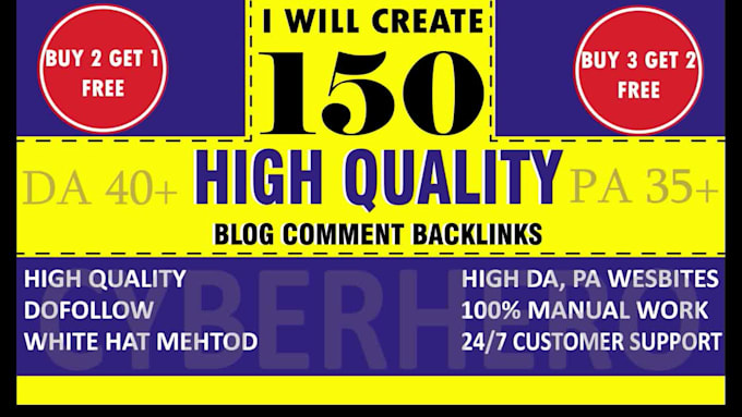 do 150 unique domain seo dofollow blog comment in 24 hours