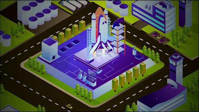 create a custom 2d isometric explainer video animation