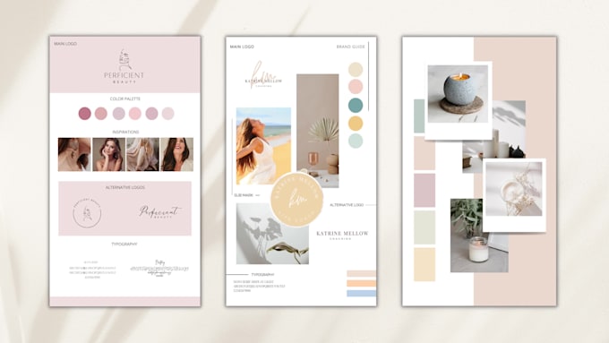 design brand style guide, minimalist logo and brand identity