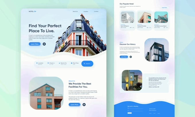 do professional website landing page UI design in figma