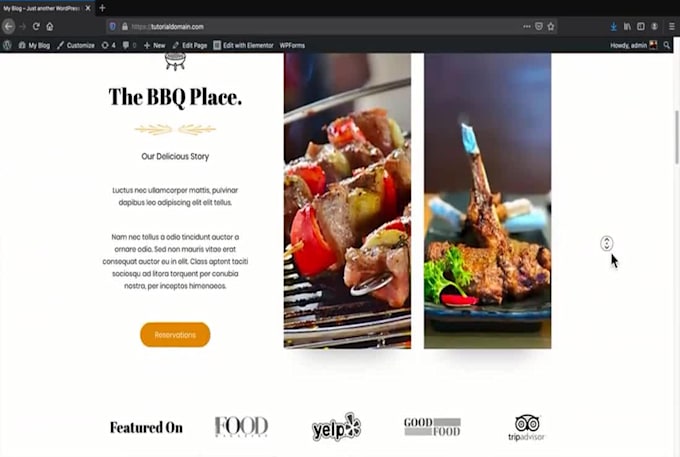 design restaurant website with online food ordering system