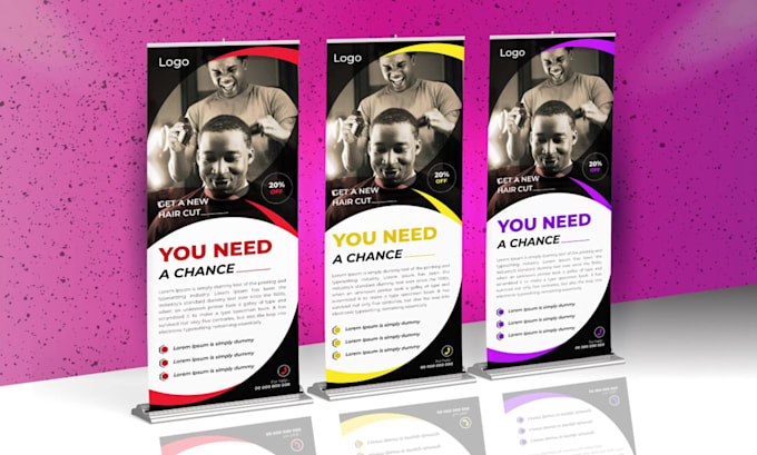design roll up, retractable banner, and signage design