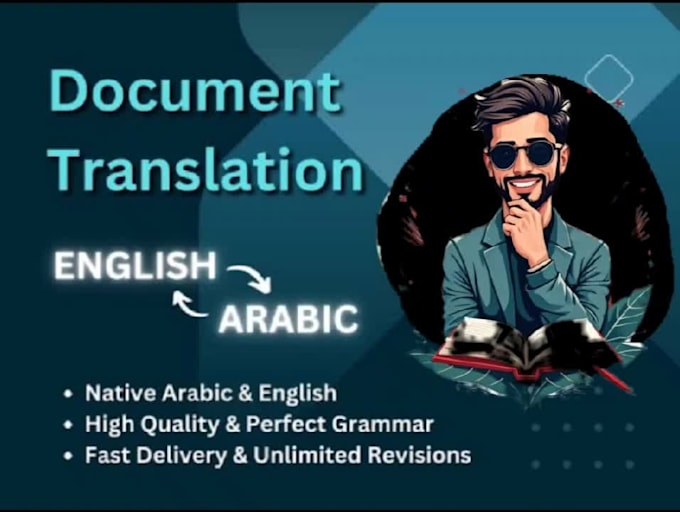 transcribe and translate english, arabic , arabic voice over