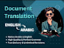 transcribe and translate english, arabic , arabic voice over