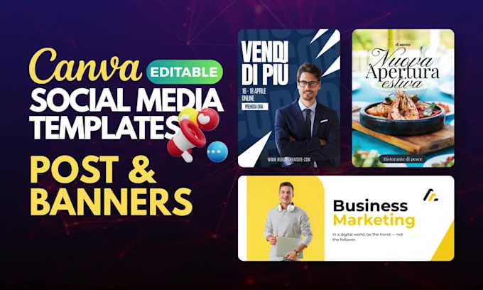 create editable social posts, ads, using canva for growth