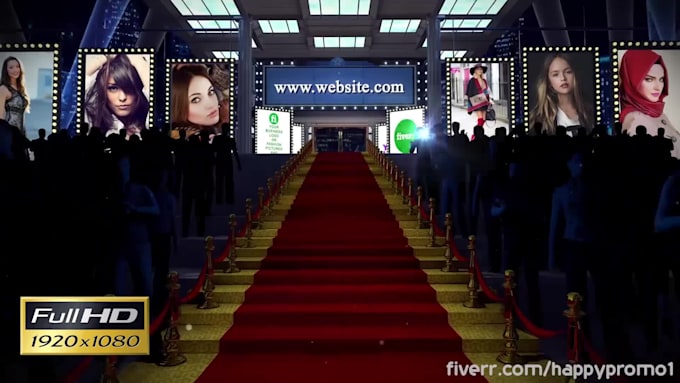 Make promo celebrity red carpet logo animation video by ...