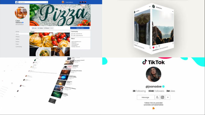Instagram Facebook Tik Tok Social Media Profile 