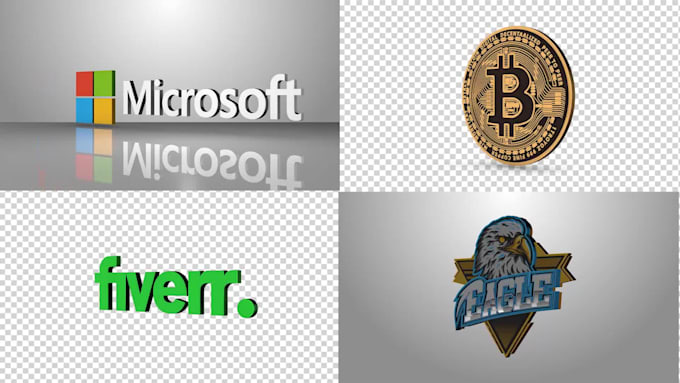 create 3d rotating logo intro animation or 3d gif animation loop