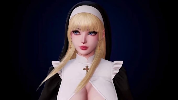 create 3d character model for unreal engine or vtuber character