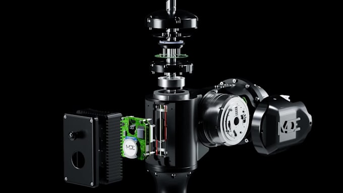 create realistic 3d mechanical animation, exploded view and product animations