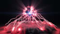 make electric lightning  explosion logo animation