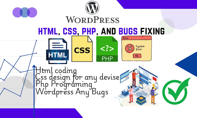 fix wordpress website html css php and bugs issue