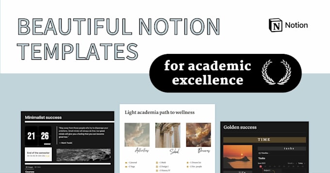 create personalized aesthetic notion templates for students