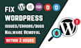fix wordpress errors, bugs, and remove malware in 2 hours